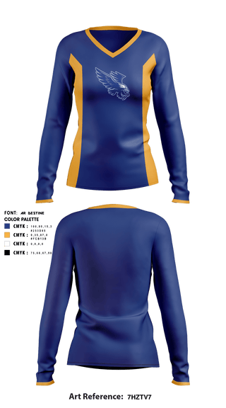 Women's Long Sleeve Vneck Shirt, Factoryville Christian School, School Spirit Store, Teamtime, Team time, sublimation, custom sports apparel, team uniforms, spirit wear, spiritwear, sports uniforms, custom shirts, team store, custom team store, fundraiser sports, apparel fundraiser