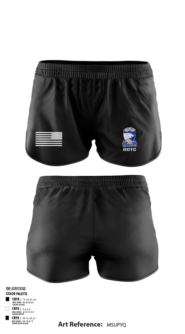 Women's Shorts, ARMY ROTCArmy ROTC, Army, Teamtime, Team time, sublimation, custom sports apparel, team uniforms, spirit wear, spiritwear, sports uniforms, custom shirts, team store, custom team store, fundraiser sports, apparel fundraiser