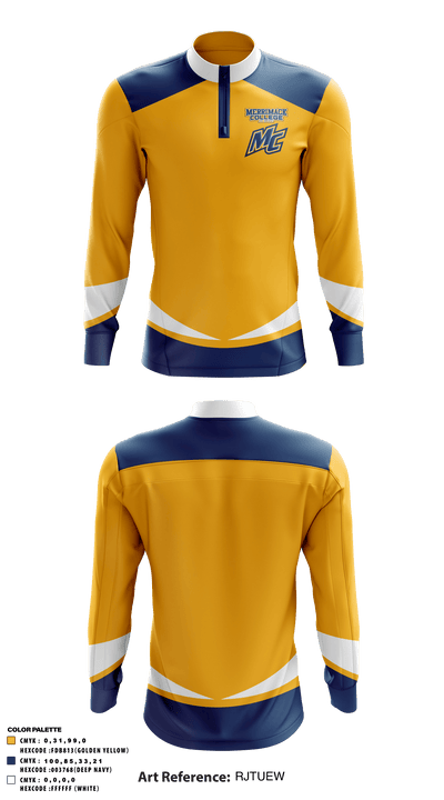 Merrimack College Ice Hockey 33872910 Quarter Zip Jacket - 1