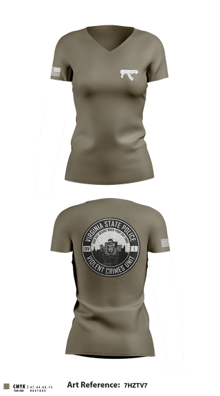 Women's Short Sleeve Vneck Shirt, Violent Crimes Unit, Police, Teamtime, Team time, sublimation, custom sports apparel, team uniforms, spirit wear, spiritwear, sports uniforms, custom shirts, team store, custom team store, fundraiser sports, apparel fundraiser