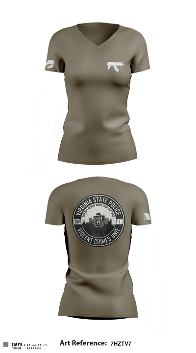 Violent Crimes Unit 81927816 Women's Short Sleeve V-neck Shirt - 2