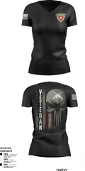 3d Reconnaissance Batallion 7776232 Women's Short Sleeve V-neck Shirt - 1