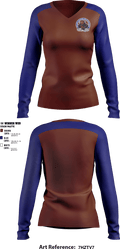 Miami-Yoder School 14034949 Women's Long Sleeve V-neck Shirt - 1