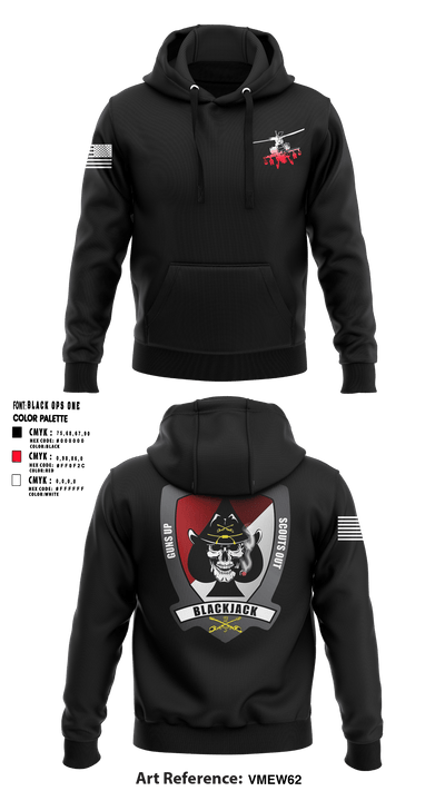 B Troop, 3-17 Cav 24452790 Hoodie - 1
