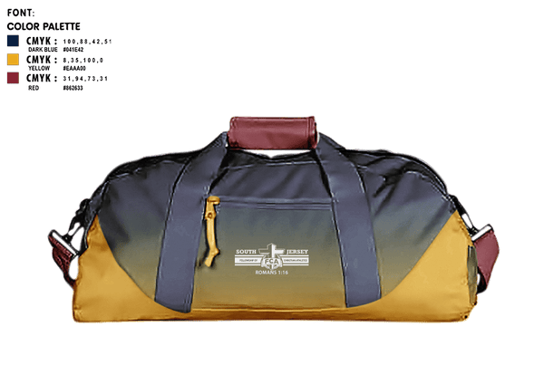 Duffle Bag, FCA ( Fellowship of Christian Athletes ) South Jersey, Spirit Store, Teamtime, Team time, sublimation, custom sports apparel, team uniforms, spirit wear, spiritwear, sports uniforms, custom shirts, team store, custom team store, fundraiser sports, apparel fundraiser