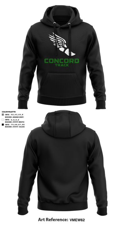 Concord High School Track 53059740 Hoodie - 4