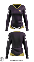 New Town High School Softball 45300181 Women's Long Sleeve V-neck Shirt - 1