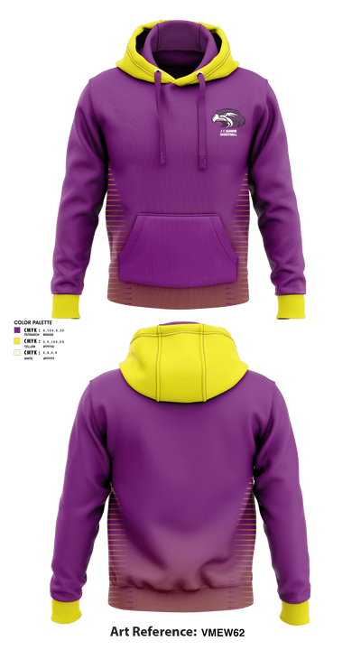 J C Harmon High School Basketball 56261212 Hoodie - 1