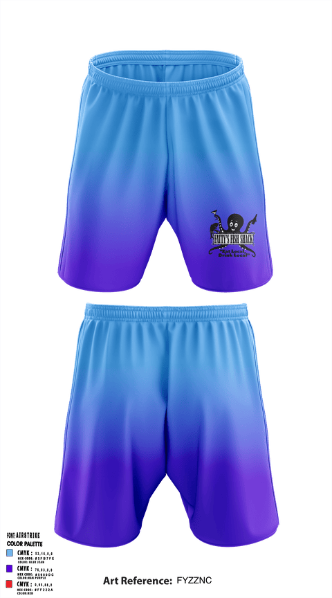 Athletic Shorts With Pockets, Fatty’s Fish Shack, , Teamtime, Team time, sublimation, custom sports apparel, team uniforms, spirit wear, spiritwear, sports uniforms, custom shirts, team store, custom team store, fundraiser sports, apparel fundraiser