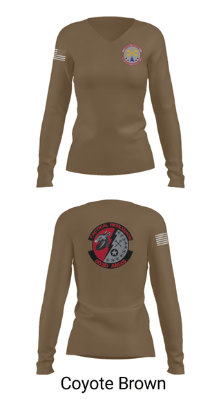 Women's Long Sleeve Vneck Shirt, , Air Force, Teamtime, Team time, sublimation, custom sports apparel, team uniforms, spirit wear, spiritwear, sports uniforms, custom shirts, team store, custom team store, fundraiser sports, apparel fundraiser