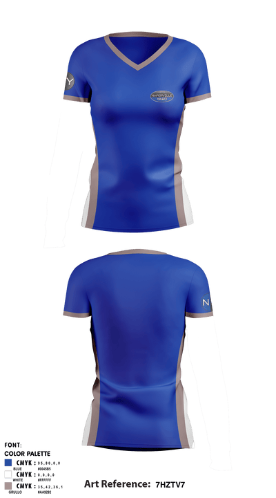 Naperville Yard Indoor Sports Complex 27019954 Women's Short Sleeve V-neck Shirt - 1