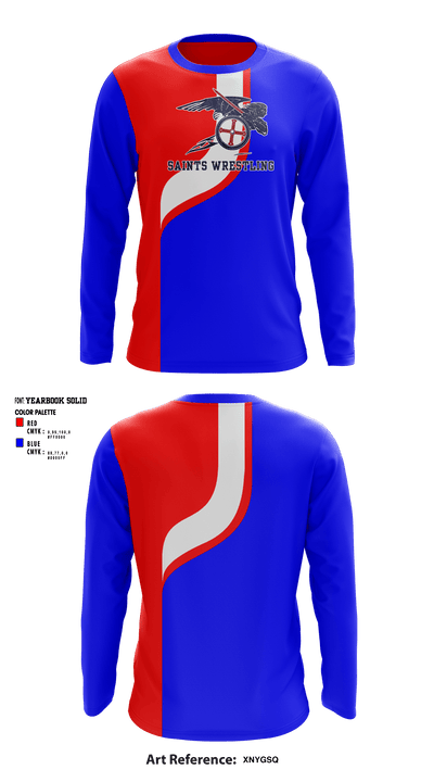 Southern Wayne High School Wrestling 91395262 Long Sleeve Performance Shirt - 1