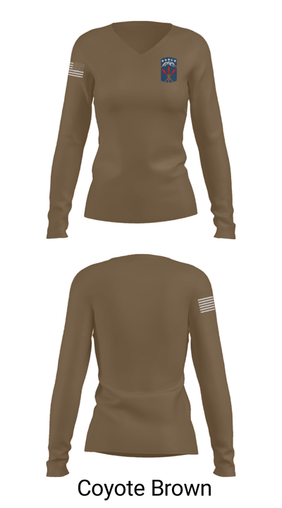 593D ESC HHC 9880984 Women's Long Sleeve V-neck Shirt - 37