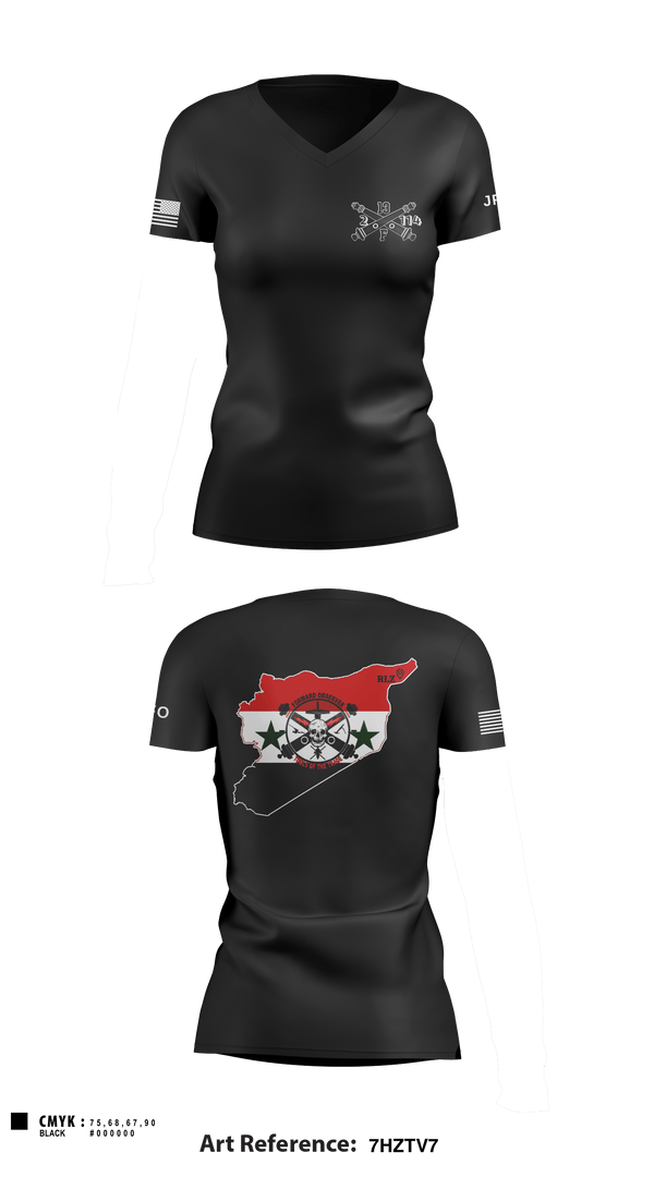 Women's Short Sleeve Vneck Shirt, HHB 2-114 FA (FIST), Army, Teamtime, Team time, sublimation, custom sports apparel, team uniforms, spirit wear, spiritwear, sports uniforms, custom shirts, team store, custom team store, fundraiser sports, apparel fundraiser