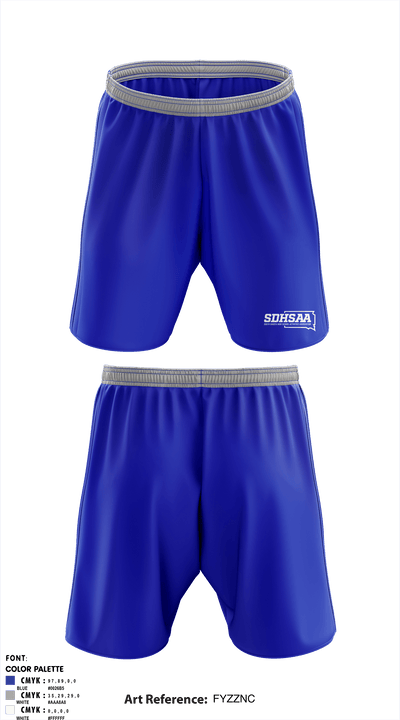 SDHSAA 19396685 Athletic Shorts With Pockets - 1