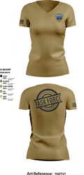 Crime Reduction Task Force 47911352 Women's Short Sleeve V-neck Shirt - 3
