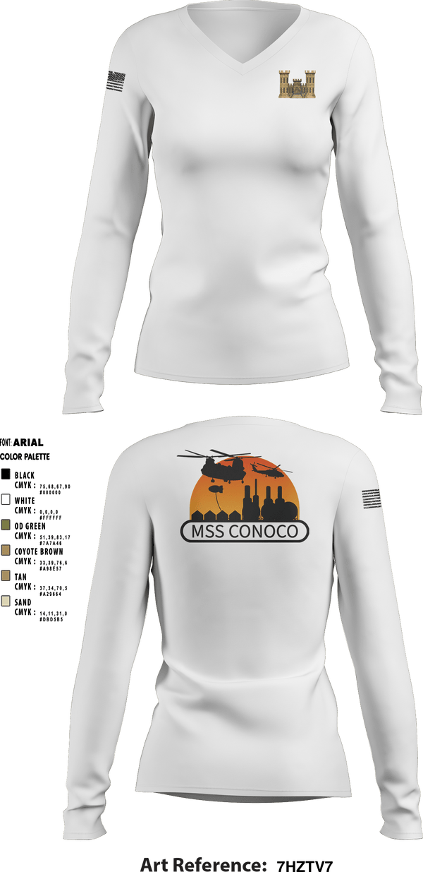 Women's Long Sleeve Vneck Shirt, , Army, Teamtime, Team time, sublimation, custom sports apparel, team uniforms, spirit wear, spiritwear, sports uniforms, custom shirts, team store, custom team store, fundraiser sports, apparel fundraiser