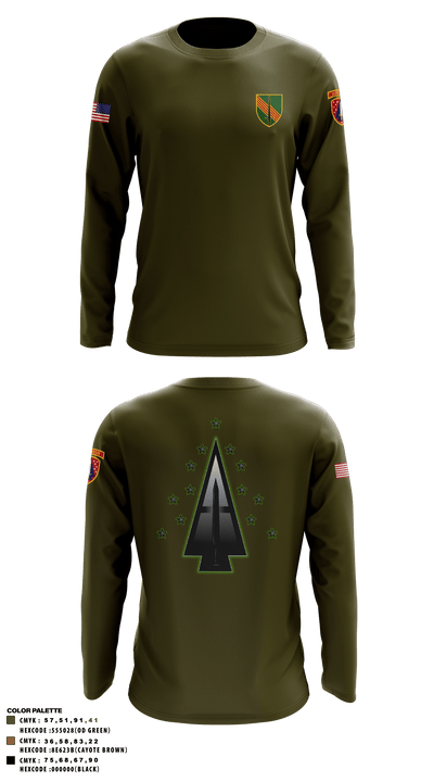 A Co, 1st BN, 4SFAB 88998967 Long Sleeve Performance Shirt - 58