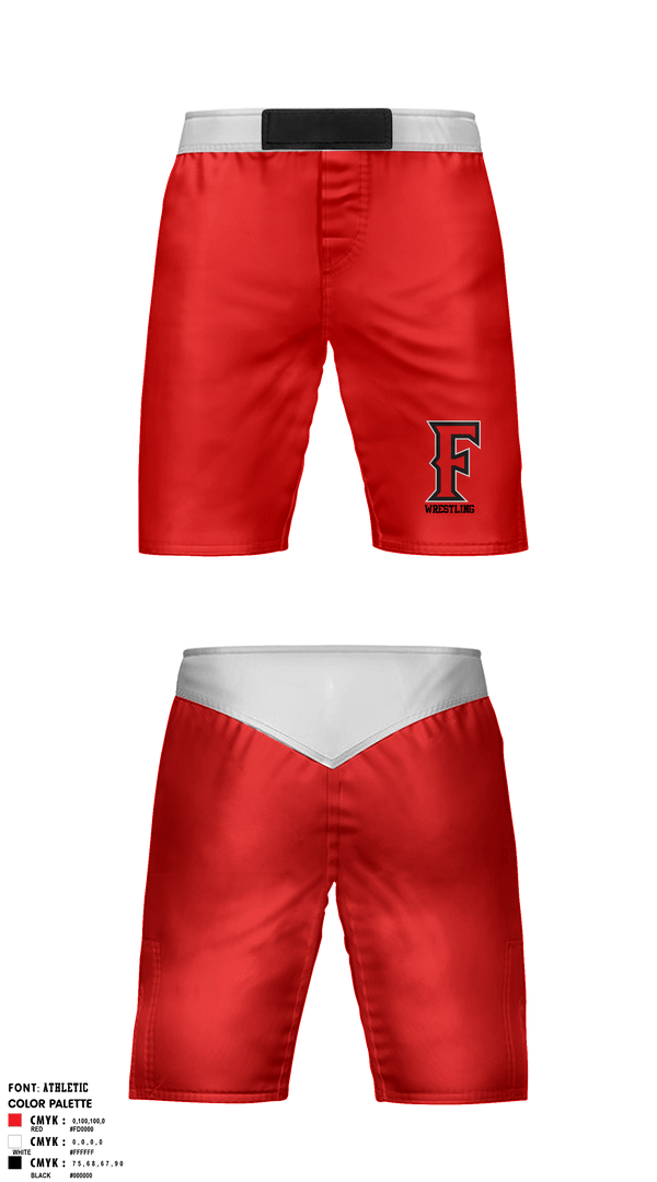 Fight Shorts, Frontier Senior High School Wrestling, Wrestling, Teamtime, Team time, sublimation, custom sports apparel, team uniforms, spirit wear, spiritwear, sports uniforms, custom shirts, team store, custom team store, fundraiser sports, apparel fundraiser