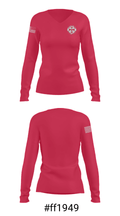 Ghost Med 32918905 Women's Long Sleeve V-neck Shirt - 35