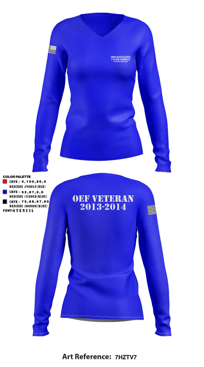 3rd Battalion 142nd Combat Aviation Brigade 54852573 Women's Long Sleeve V-neck Shirt - 2