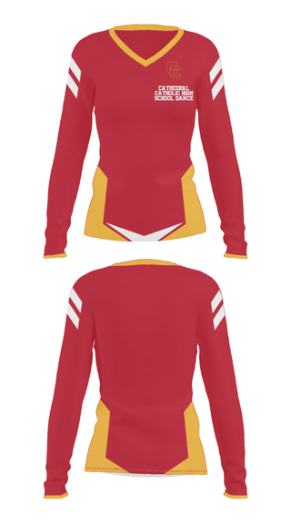 Women's Long Sleeve Vneck Shirt, Cathedral Catholic High School Dance, Spirit Store, Teamtime, Team time, sublimation, custom sports apparel, team uniforms, spirit wear, spiritwear, sports uniforms, custom shirts, team store, custom team store, fundraiser sports, apparel fundraiser