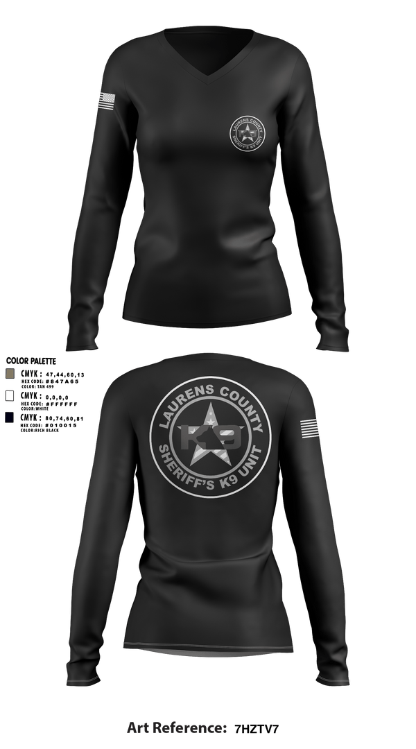 Women's Long Sleeve Vneck Shirt, , Police, Teamtime, Team time, sublimation, custom sports apparel, team uniforms, spirit wear, spiritwear, sports uniforms, custom shirts, team store, custom team store, fundraiser sports, apparel fundraiser