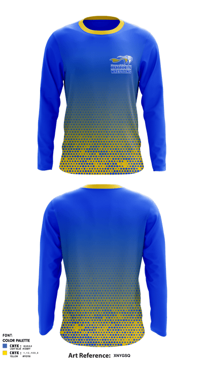 Windsor High School Wrestling 19784637 Long Sleeve Rash Guard Shirt - 1