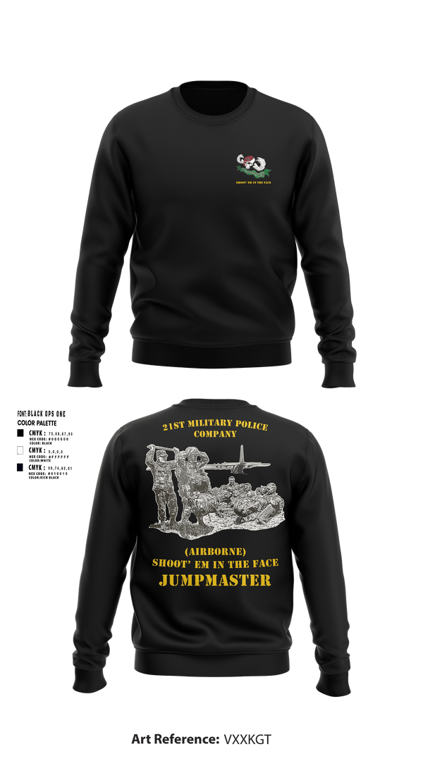 Crew Neck Sweatshirt, 21ST MILITARY POLICE COMPANY (AIRBORNE), Army, Teamtime, Team time, sublimation, custom sports apparel, team uniforms, spirit wear, spiritwear, sports uniforms, custom shirts, team store, custom team store, fundraiser sports, apparel fundraiser