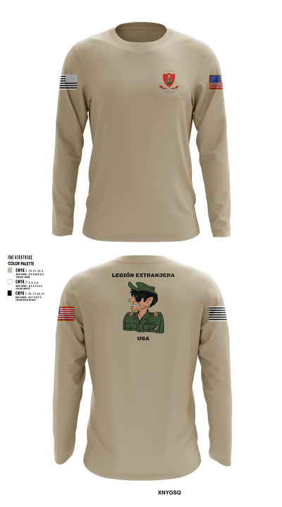 Legión Extranjera USA 37653528 Long Sleeve Performance Shirt - 1