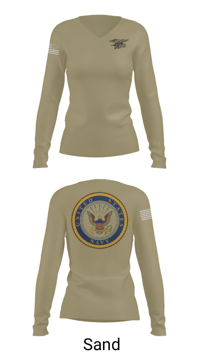 Navy SEAL 15609464 Women's Long Sleeve V-neck Shirt - 42