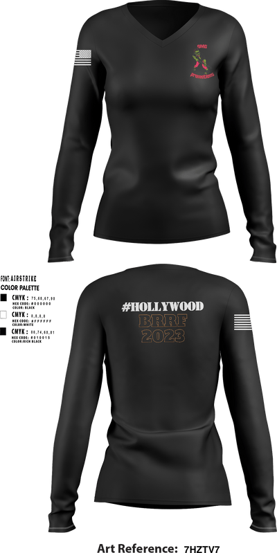 OMG promotions 37772769 Women's Long Sleeve V-neck Shirt - 1