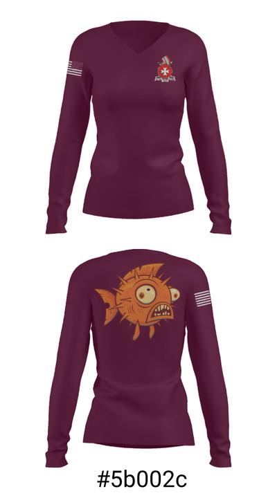 2nd platoon 1-14th 44681446 Women's Long Sleeve V-neck Shirt - 36