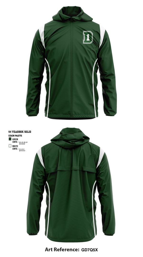 Windbreaker, Dartmouth High School, Spirit Store, Teamtime, Team time, sublimation, custom sports apparel, team uniforms, spirit wear, spiritwear, sports uniforms, custom shirts, team store, custom team store, fundraiser sports, apparel fundraiser