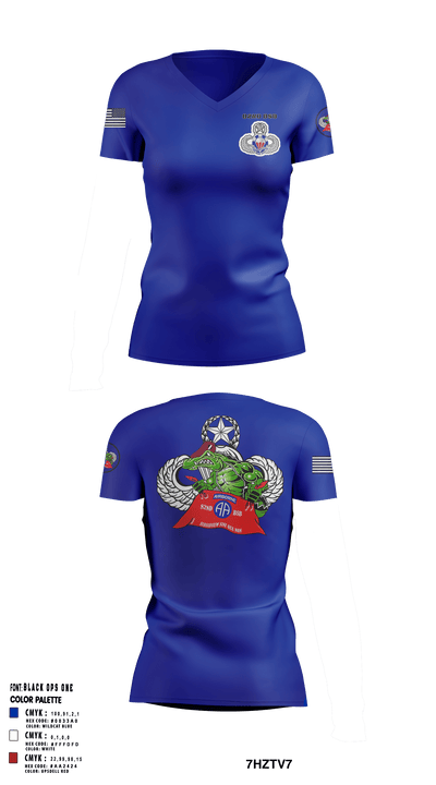82nd BSB 82nd ABN DIV 96465842 Women's Short Sleeve V-neck Shirt - 5