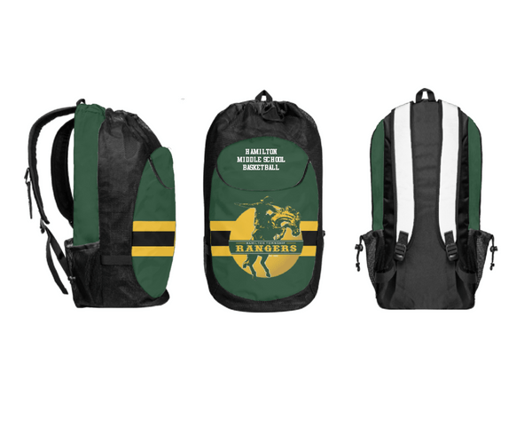 Gear Bag, Hamilton Middle School Basketball, Women's Basketball, Teamtime, Team time, sublimation, custom sports apparel, team uniforms, spirit wear, spiritwear, sports uniforms, custom shirts, team store, custom team store, fundraiser sports, apparel fundraiser