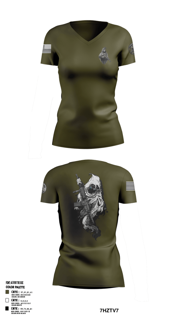 Women's Short Sleeve Vneck Shirt, Reapers, Army, Teamtime, Team time, sublimation, custom sports apparel, team uniforms, spirit wear, spiritwear, sports uniforms, custom shirts, team store, custom team store, fundraiser sports, apparel fundraiser