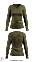 Platoon 2-1-1 26077523 Women's Long Sleeve V-neck Shirt - 53