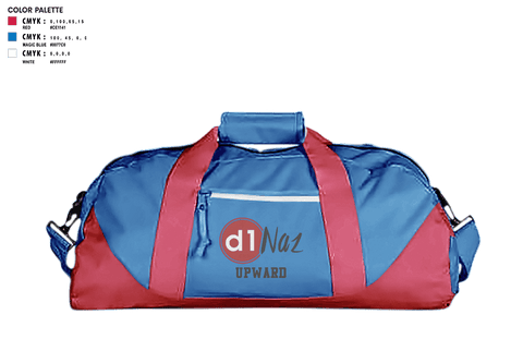 Duffle Bag, D1Naz Upward Basketball And Cheerleading, Men's Basketball, Teamtime, Team time, sublimation, custom sports apparel, team uniforms, spirit wear, spiritwear, sports uniforms, custom shirts, team store, custom team store, fundraiser sports, apparel fundraiser