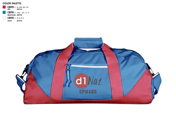 Duffle Bag, D1Naz Upward Basketball And Cheerleading, Men's Basketball, Teamtime, Team time, sublimation, custom sports apparel, team uniforms, spirit wear, spiritwear, sports uniforms, custom shirts, team store, custom team store, fundraiser sports, apparel fundraiser