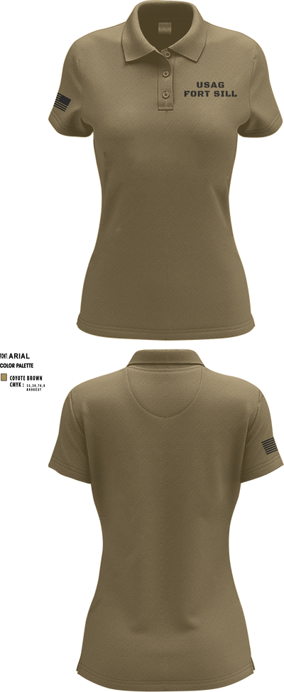 USAG Fort Sill 33635328 Women's Short Sleeve Performance Polo  - 3