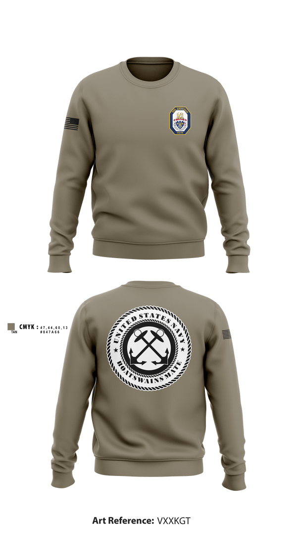 Crew Neck Sweatshirt, Boatswains mate, Navy, Teamtime, Team time, sublimation, custom sports apparel, team uniforms, spirit wear, spiritwear, sports uniforms, custom shirts, team store, custom team store, fundraiser sports, apparel fundraiser