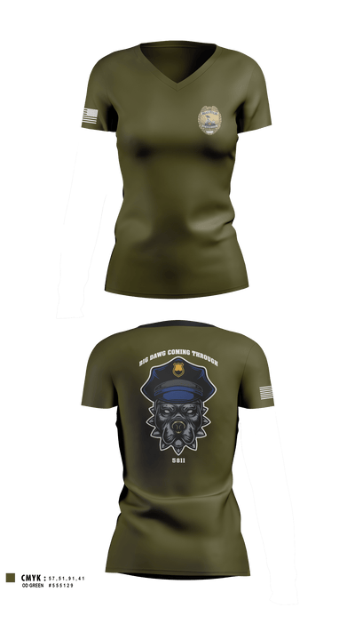 PMO 92863588 Women's Short Sleeve V-neck Shirt - 2