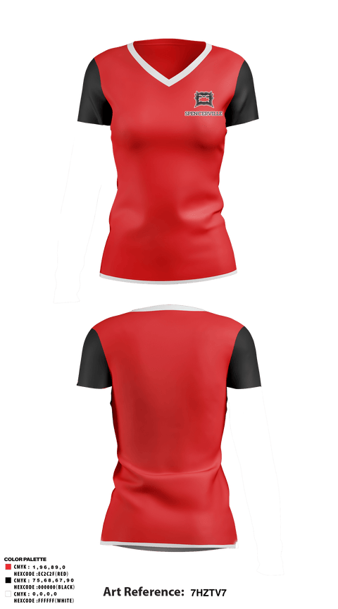 Women's Short Sleeve Vneck Shirt, Spencerville Middle School Baseball, Baseball, Teamtime, Team time, sublimation, custom sports apparel, team uniforms, spirit wear, spiritwear, sports uniforms, custom shirts, team store, custom team store, fundraiser sports, apparel fundraiser