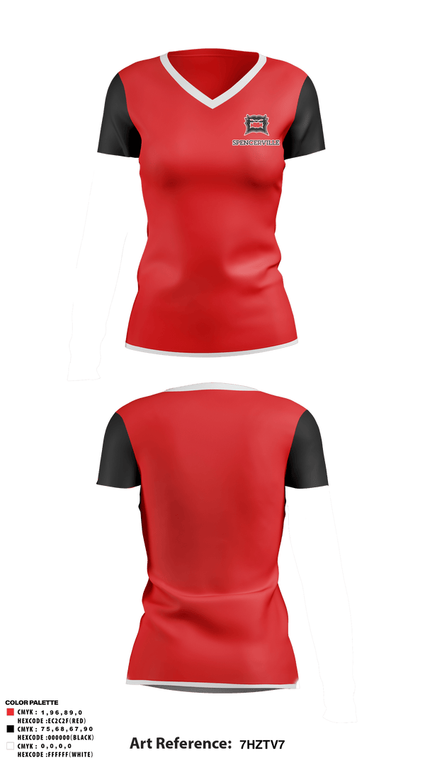 Women's Short Sleeve Vneck Shirt, Spencerville Middle School Baseball, Baseball, Teamtime, Team time, sublimation, custom sports apparel, team uniforms, spirit wear, spiritwear, sports uniforms, custom shirts, team store, custom team store, fundraiser sports, apparel fundraiser