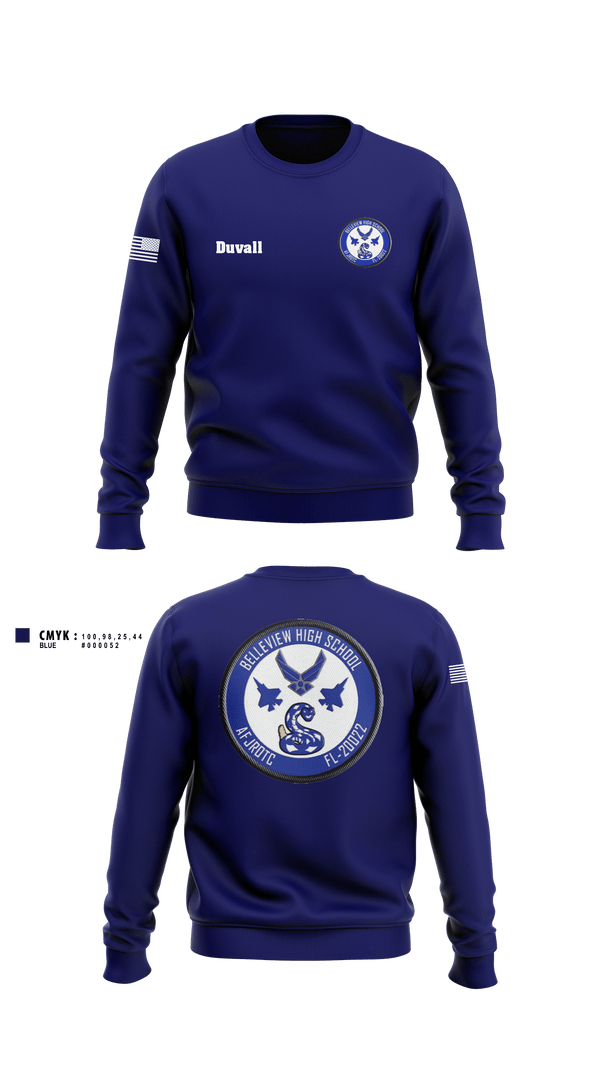 Crew Neck Sweatshirt, Foxtrot, Air Force, Teamtime, Team time, sublimation, custom sports apparel, team uniforms, spirit wear, spiritwear, sports uniforms, custom shirts, team store, custom team store, fundraiser sports, apparel fundraiser