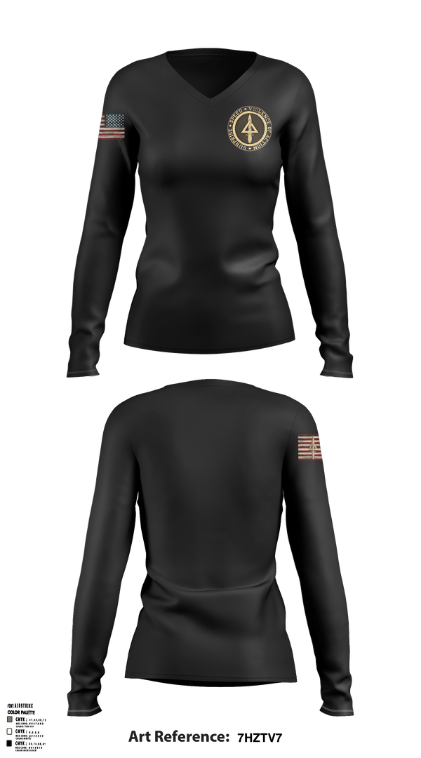 Women's Long Sleeve Vneck Shirt, , Army, Teamtime, Team time, sublimation, custom sports apparel, team uniforms, spirit wear, spiritwear, sports uniforms, custom shirts, team store, custom team store, fundraiser sports, apparel fundraiser