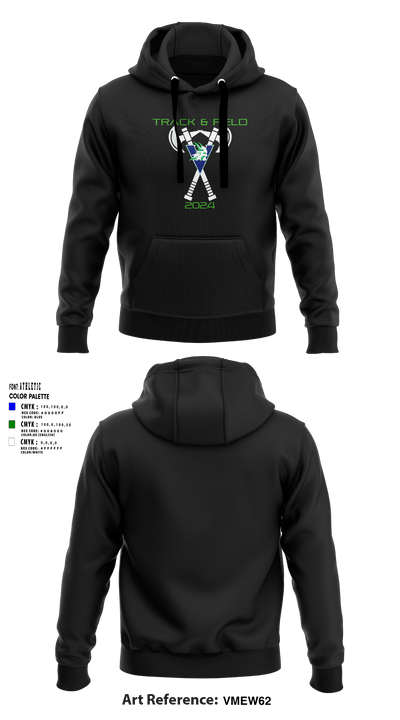 Vanguard College Preparatory School Track and Field 69705077 Hoodie - 1