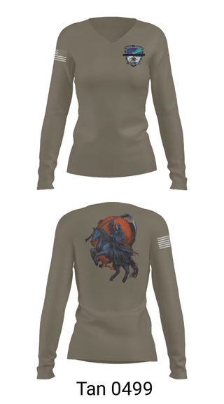 Women's Long Sleeve Vneck Shirt, , Army, Teamtime, Team time, sublimation, custom sports apparel, team uniforms, spirit wear, spiritwear, sports uniforms, custom shirts, team store, custom team store, fundraiser sports, apparel fundraiser