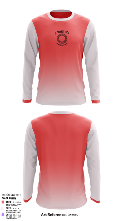 Loretto Fire Department 21936347 Long Sleeve Performance Shirt - 1